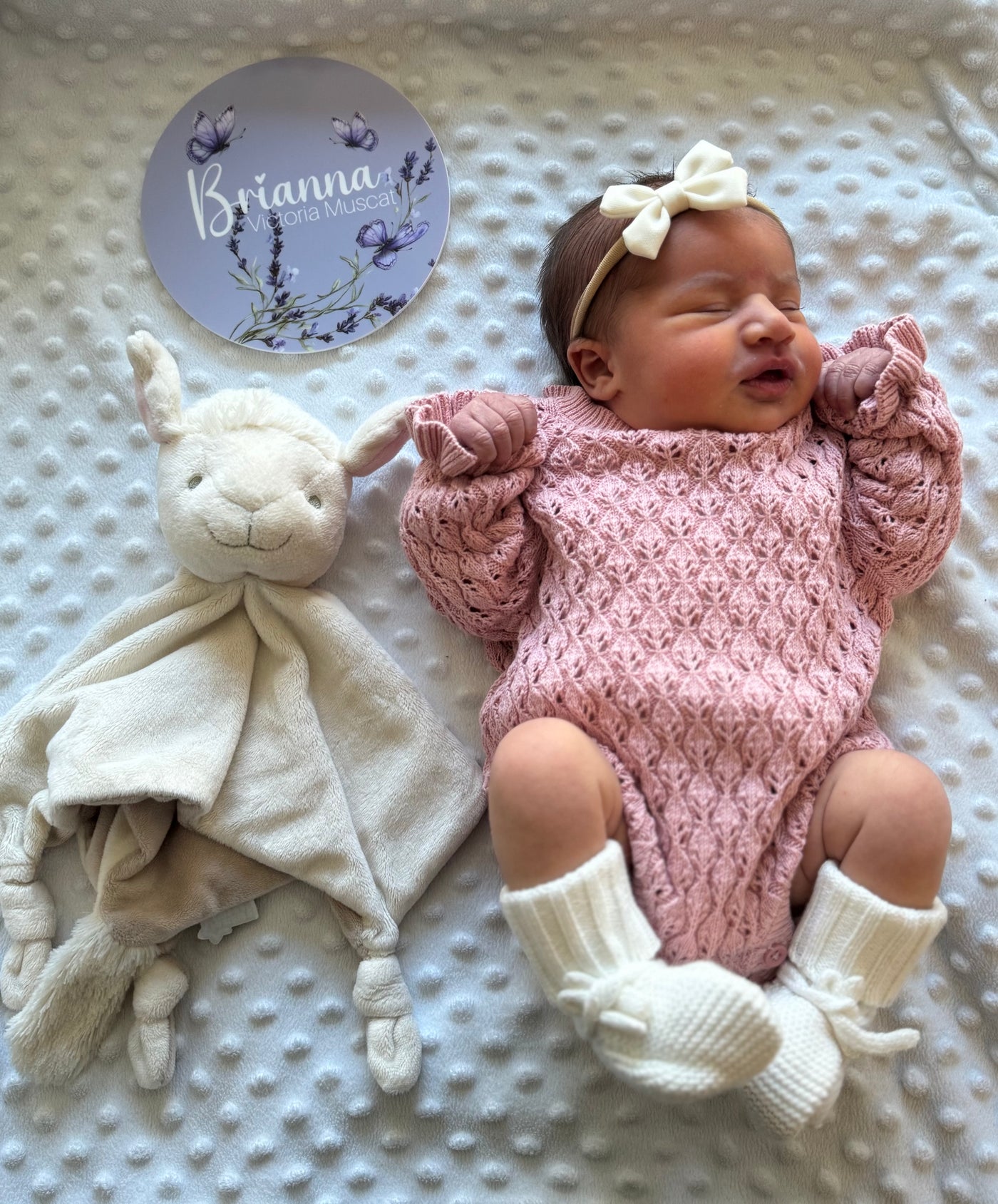 Personalised Acrylic UV Printed Birth Announcement Plaque