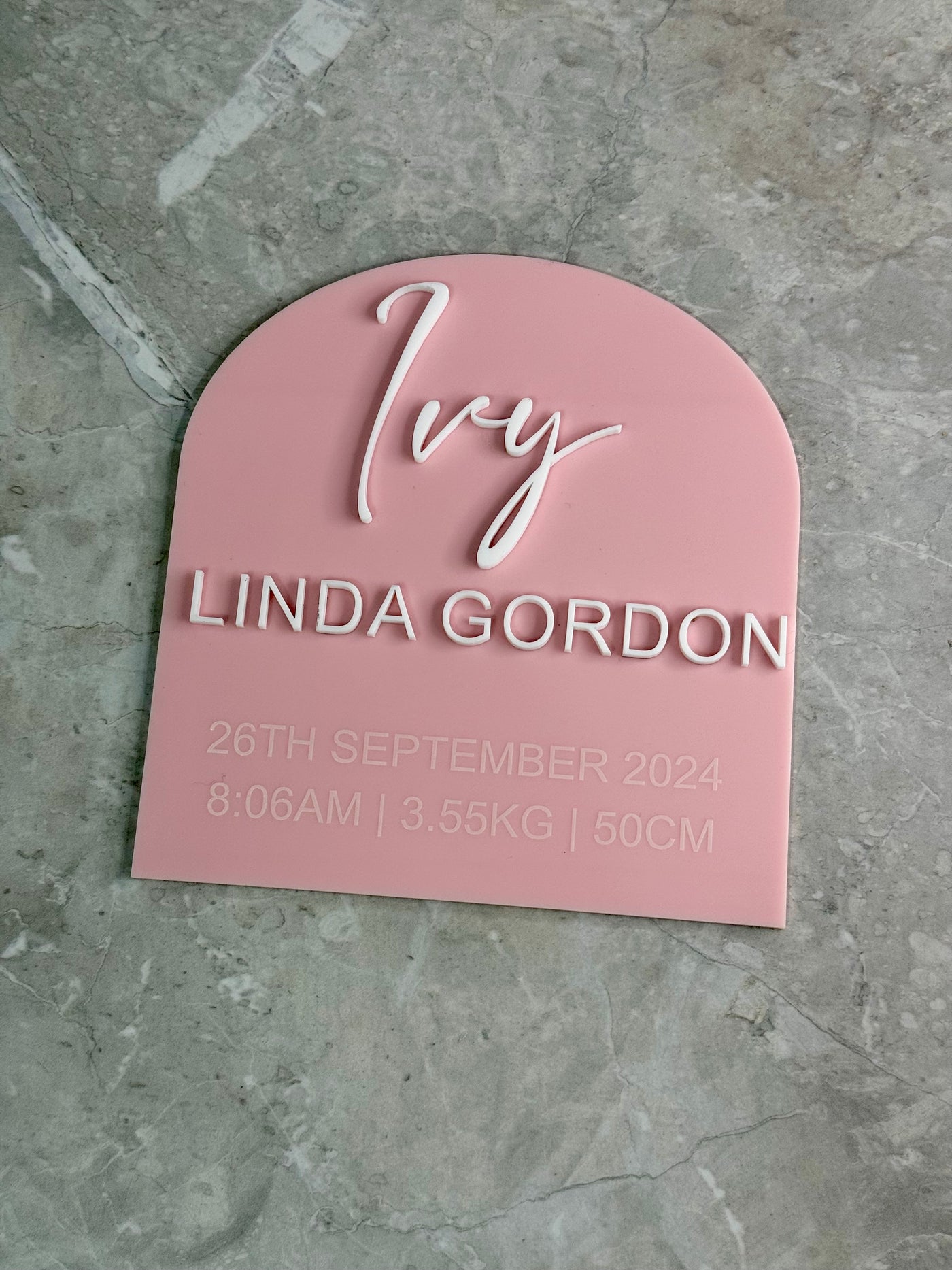 Personalised Birth Plaque