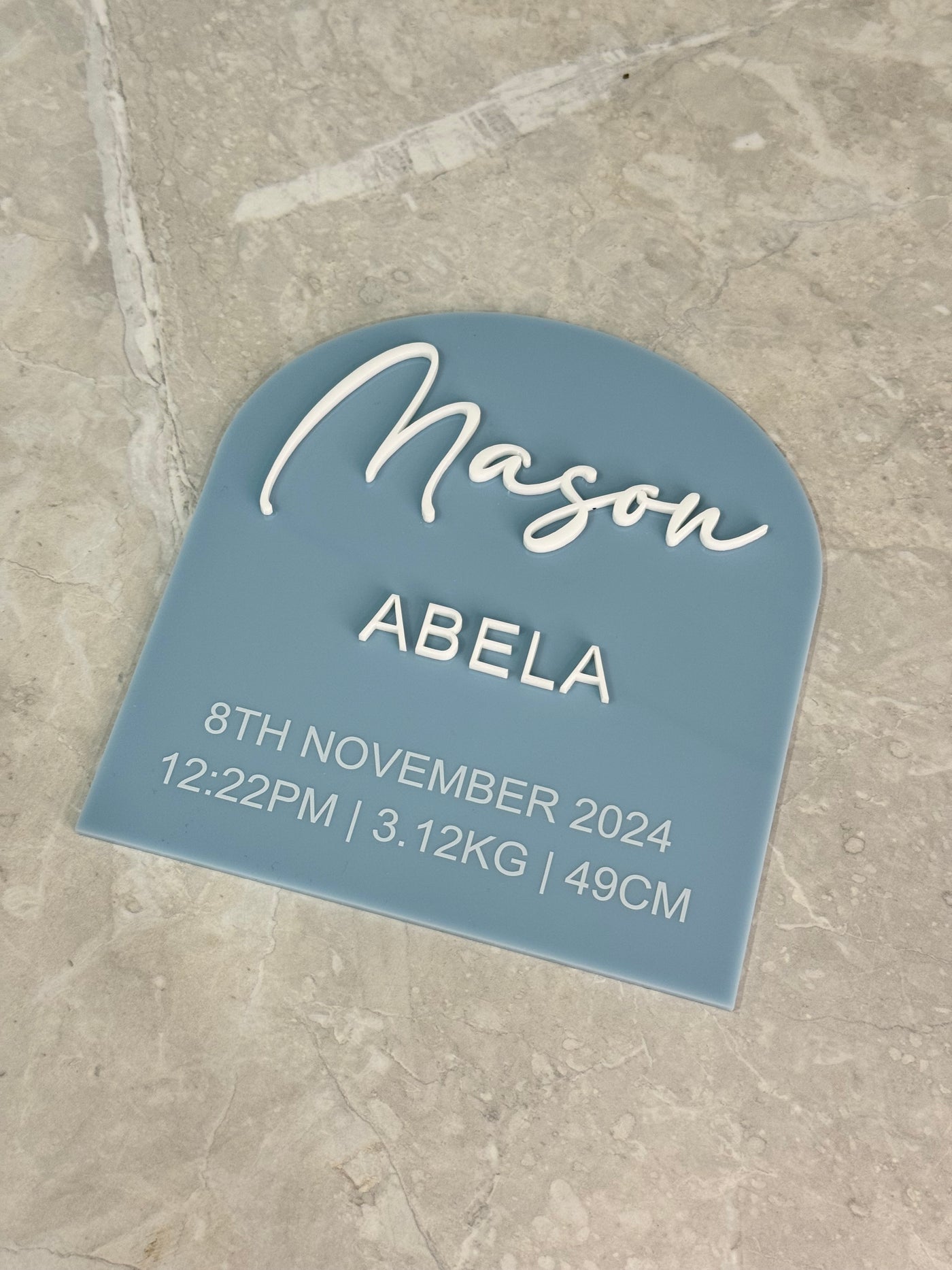 Personalised Birth Plaque
