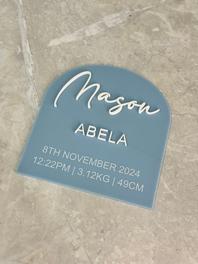 Personalised Birth Plaque
