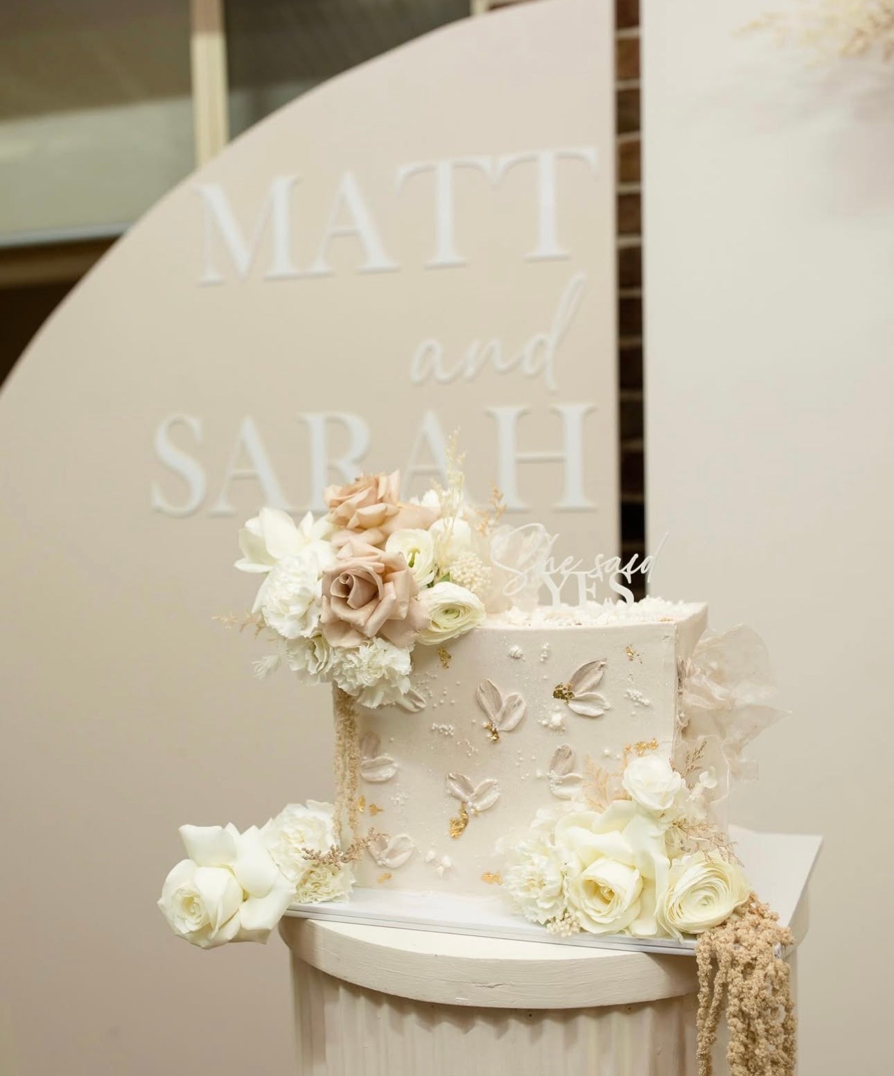 She Said Yes Cake Topper